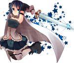  blue_hair kanna-mika magical_girl mahou_shoujo_madoka_magica miki_sayaka solo sword thighhighs weapon 
