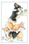  corgi cupcake cute feral kacey table 