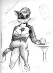  cappuccino cat cleavage coffee feline female roochak rose seductive sheila sketch solo 
