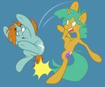  cub equine feral friendship_is_magic horn kick male mammal my_little_pony open_mouth sbshouseofpancakes snails_(mlp) snips_(mlp) teeth tongue unicorn young 