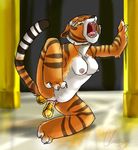  breasts dildo feline female keishinkae kung_fu_panda master_tigress pussy sex_toy solo tiger 