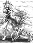  &hearts; australia ayame_emaya beach coppertone_girl crocodile female imminent_death pants pants_down parody quoll reptile scalie seaside 