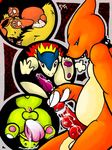  balls black_eyes blue_eyes charmeleon cock_vore eeveelution fire flareon green_body lickitung male nintendo orange_body penis pok&#233;ball pok&#233;mon pok&eacute;ball pok&eacute;mon red_eyes shiny_pok&#233;mon typhlosion unknown_artist urethral urethral_penetration video_games vore 