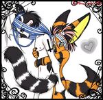  &hearts; 2003 female kaku kakumatsurou lemur male pigtails tail yellow_eyes zeriara_(character) 