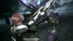  3d armor final_fantasy final_fantasy_xiii final_fantasy_xiii-2 lightning lightning_farron pink_hair purple_hair screencap 