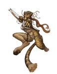  archer arrow attack bow_(weapon) bow_and_arrow cheetah chichapie combat feline female hindpaw looking_at_viewer skimpy solo tribal warrior 