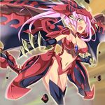  :d blush claws duel_monster gauntlets helmet horns mtu_(orewamuzituda) open_mouth personification pink_hair red_nova_dragon smile solo tail wings yuu-gi-ou yuu-gi-ou_5d's 