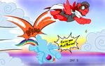  calbeck cape cloud dialog edit elosande english_text equine eyewear female feral friendship_is_magic goggles hair hat mammal mario_stomp multi-colored_hair my_little_pony peanuts pegasus ponification rainbow_dash_(mlp) rainbow_hair red_baron red_hair sky snoopy text wings 