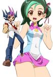  blush kusaka_souji mizuki_kotori_(yugioh_zexal) mizuki_kotori_(yuu-gi-ou_zexal) panties school_uniform smile underwear yu-gi-oh! yugioh_zexal yuu-gi-ou_zexal 