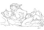  canine couple cowgirl_position feline female jocelyn_dunn lynx male piercing sex straight wolf 