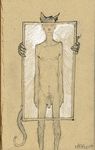  &middot;_&middot; body_image f27 flaccid gangly human male mirror nude pencils pov reflection sketch solo tail 