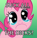  bug_eyed catwolf crying english_text equine female feral friendship_is_magic fur horse image_macro looking_at_viewer mammal my_little_pony pink_fur pinkie_pie_(mlp) pony reaction_image solo tears text 
