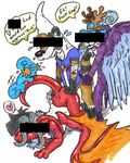  &hearts; censored dragonmorph exile_huscoon gay male mantrain mudkip prince_jeremy threesome yoshi_prower 