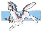  canine feathers female headdress native_american nude solo taur tribal ultraviolet wolf 