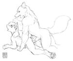  adam_wan canine couple dog doggy_position female husky kineta male sex sketch straight wolf 