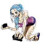  blue_hair fan_colored nefertari_vivi oda_eiichiro one_piece tagme 