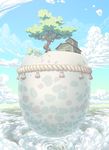  bad_pixiv_id cloud copyright_request cristian_penas day floating_island house no_humans scenery sky tree 