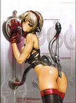  1girl 2010 artist_name blue_eyes boots breasts canopri character_name cyberpunk dated dildo female gloves highres letitia_bradbury looking_at_viewer machine masamune_shirow shirou_masamune shirow_masamune silver_hair solo standing thigh_boots thighhighs 