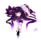  akemi_homura bad_id bad_pixiv_id fingerless_gloves flower flower_request full_body gloves hairband long_hair magical_girl mahou_shoujo_madoka_magica moemoe3345 pantyhose purple_eyes purple_hair skirt solo 