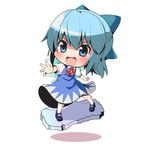  absurdres blue_eyes blue_hair chibi cirno highres ribbon rokushou_kokuu solo touhou wings 