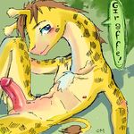  cum giraffe greenmonkey long_neck male nude penis solo 