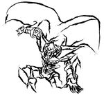  elemental_hero_absolute_zero greyscale lineart monochrome monster no_humans yuu-gi-ou yuu-gi-ou_gx 