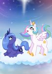  equine female feral friendship_is_magic horn horse madmax mammal my_little_pony princess_celestia_(mlp) princess_luna_(mlp) unicorn winged_unicorn wings 