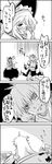  1girl 4koma comic glasses greyscale highres invincible_marisa kirisame_marisa monochrome morichika_rinnosuke new_super_marisa_land patchouli_knowledge tani_takeshi touhou translated yukkuri_shiteitte_ne 