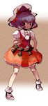  \m/ alternate_costume blush dress hand_on_hip hat highres smile solo tcmk teenage touhou yasaka_kanako younger 