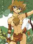  :3 boomerang cat chest_tuft feline female jungle loincloth mo-hiro oekaki savage solo topless tribal underwear 