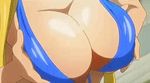  animated animated_gif bikini breasts female gif highschool_of_the_dead huge_breasts lowres marikawa_shizuka swimsuit 
