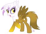  brown brown_fur equine female feral friendship_is_magic fur gilda_(mlp) gryphon horse mammal my_little_pony pegasus plain_background ponification pony solo unknown_artist white white_background white_feathers wings yellow_eyes 