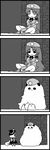  4koma comic greyscale hat hong_meiling hong_meiling_(panda) kirisame_marisa long_hair monochrome multiple_girls seki_(red_shine) silent_comic star touhou transformation what 