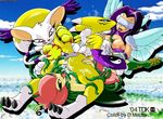  angawoman breasts canine digimon eric_schwartz female fox gatomon lesbian pussy renamon 