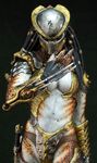  armor breasts cleavage clothed clothing female figurine model photo_manipulation predator predator_(franchise) solo unknown_artist weapon yautja 
