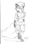  brea canine female fox michael_higgs midriff shorts sketch solo 