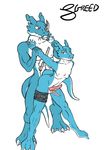  blue digimon exveemon flamedramon gay greed(artist) male penis scalie 