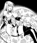  abe_(roiz) bad_id bad_pixiv_id breasts corruption dark_persona frog greyscale hair_ornament inverted_nipples kochiya_sanae large_breasts long_hair monochrome nipples snake solo thighhighs touhou 