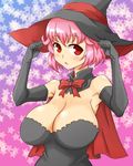  blush breasts cleavage hat ishioto large_breasts star witch_hat 