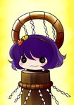  absurdres blue_hair chibi highres onbashira rope shimenawa solo touhou yasaka_kanako yume_shokunin 