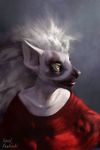  3d bust female hairless karol_pawlinski lemur photorealism portrait red robe solo wraith 