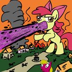  applebloom_(mlp) breath_weapon cub derp equine fanbase_ruins_everything female feral fire firing_mah_lazar friendship_is_magic giant horse lily_(mlp) macro mammal my_little_pony outside pony the_horror unknown_artist violence young 