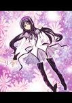  akemi_homura bad_id bad_pixiv_id black_hair black_legwear hairband long_hair magical_girl mahou_shoujo_madoka_magica pantyhose purple_eyes sakasaka solo 