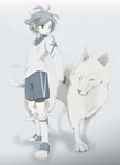  blue_eyes fubuki_shirou inazuma_eleven inazuma_eleven_(series) short_hair snow white_hair wolf 