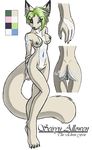  bioluminescence canine eyeshadow female fox furball model_sheet nude seiryu_allowen solo tattoo 