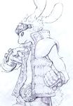  goggles king_kazuma lagomorph male mammal plain_background rabbit solo summer_wars watou12 white_background 