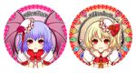  bat_wings character_name flandre_scarlet gloves momoman_(pink_voltage) multiple_girls remilia_scarlet siblings sisters touhou wings 