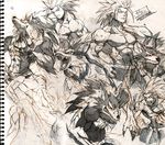  capcom claws darkstalkers gallon jon_talbain long_hair shirtless sketch vampire_(game) werewolf 