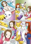  canine comic digihentai digimon female fox gatomon group hikari_kamiya mammal palcomix renamon rika_nonaka unknown_artist 