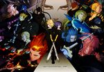  6+boys axel_(kingdom_hearts) bad_id bad_pixiv_id black_coat_(kingdom_hearts) black_hair blonde_hair blue_eyes blue_hair book brown_hair card chakram danbo_(symbols) dark_skin demyx earrings eyepatch floating_card green_eyes grey_hair instrument jewelry keyblade kingdom_hearts kingdom_hearts_358/2_days larxene lexaeus luxord marluxia multiple_boys multiple_girls organization_xiii pink_hair pointy_ears ponytail red_hair roxas saix scar shield sitar vexen weapon white_hair xaldin xemnas xigbar xion_(kingdom_hearts) yellow_eyes zexion 